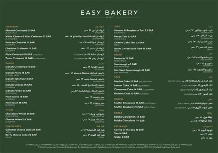 Coco's Bakery Menu and Prices - SarkariResult