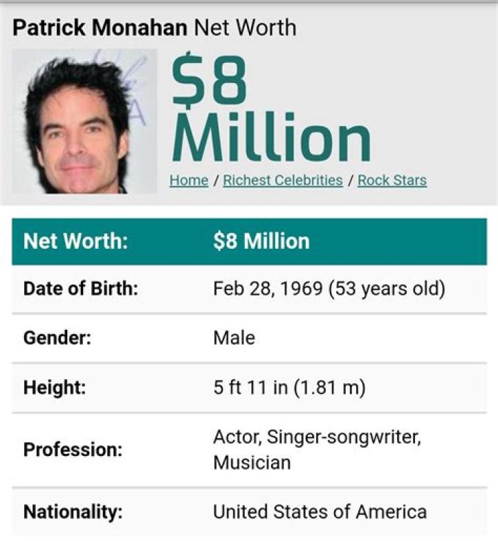 Patrick Monahan Net Worth, Income, Salary, Earnings, Biography
