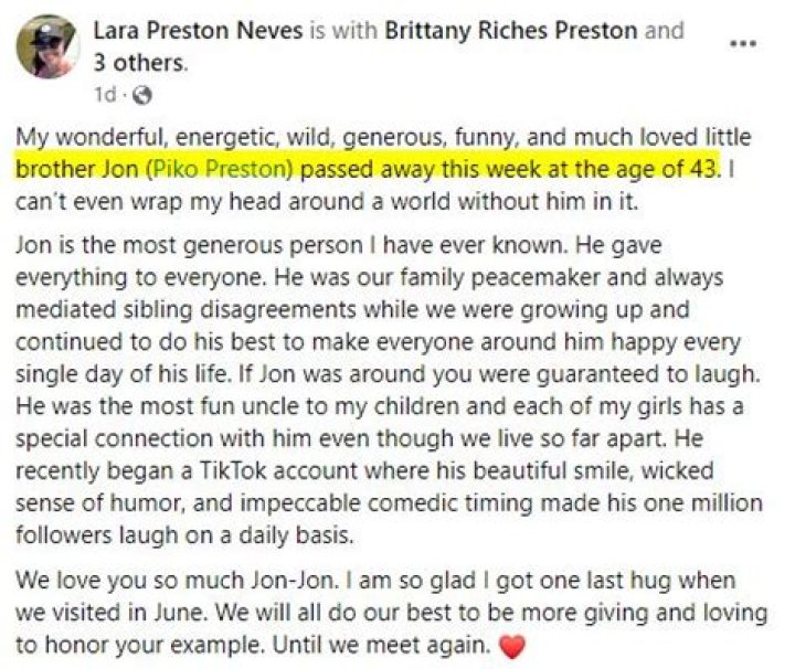 Piko Preston- Wiki, Age, Wife, Net Worth, Height, Ethnicity, Death