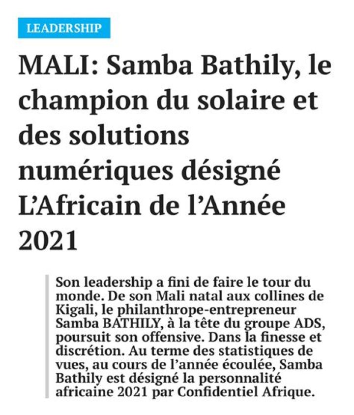 Samba Bathily’s biography, net worth, fact, career, awards and life story